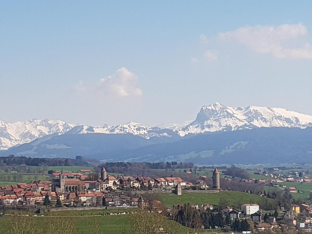 Petite Maison Sur La Colline Du Gibloux: 1Chambre,1 Salon Et Salle De Bain Prives Au Rez De Chausse, Piscine Exterieur Et Bbq , Le Châtelard-Montreux Exterior foto